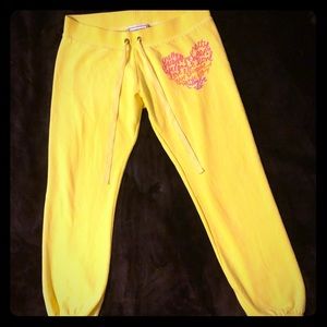 PINK! Victoria’s Secret Neon Capri Sweatpants